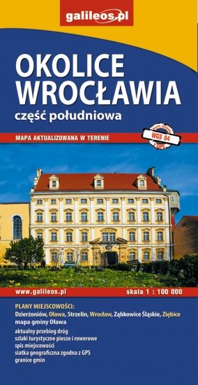 Mapa Okolice Wrocławia - cz. połudn. III