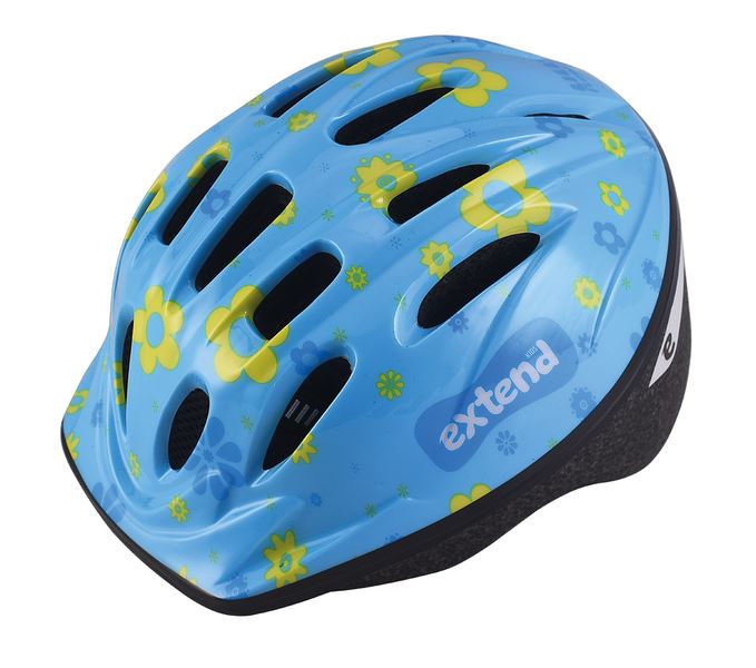 Kask EXTEND Lilly flowered blue XS/S (47-51cm)