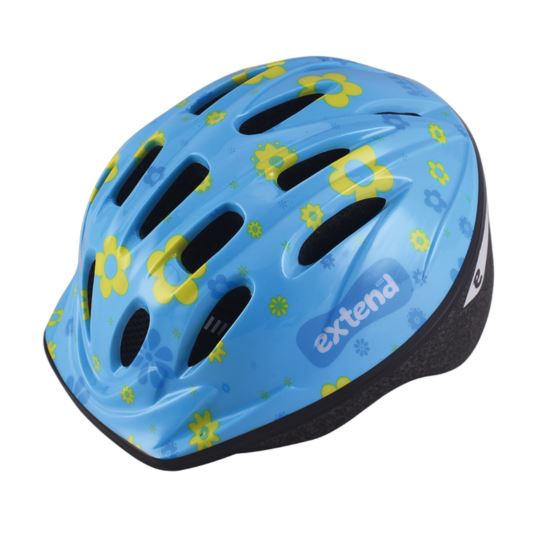 Kask EXTEND Lilly flowered blue S/M (51-54cm)