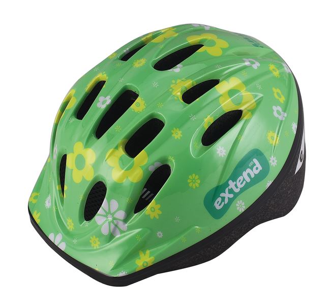 Kask EXTEND Lilly flowered green XS/S (47-51cm)