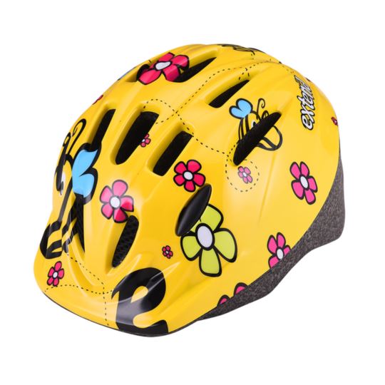 Kask EXTEND Lilly flowered yellow S/M (51-54cm)
