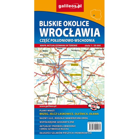 Mapa Bliskie Okolice Wrocławia - cz. pd.-wsch. II