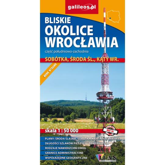Mapa Bliskie Okolice Wrocławia - cz. pd.-zach. II